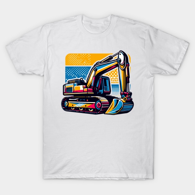 Excavator T-Shirt by Vehicles-Art